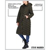 image:imageMadden Girl Womens Maxi Puffer Winter Coats  Long Quilted Jackets for Women Weather Resistant Puffer Parka Hooded Jacket  Weather Resistant Full Length Warmth Zipper and Button Closure Cozy Insulated Hood Zip Pockets Cold Weather ReadyOlive