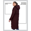 image:imageMadden Girl Womens Maxi Puffer Winter Coats  Long Quilted Jackets for Women Weather Resistant Puffer Parka Hooded Jacket  Weather Resistant Full Length Warmth Zipper and Button Closure Cozy Insulated Hood Zip Pockets Cold Weather ReadyMerlot
