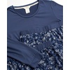 image:imageSteve Madden Womens 3 Piece Long Sleeve Pajama Set Includes Top Pants And Shorts Denim Blue amp Ditsy Spot Large