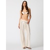 image:imageSteve Madden Womens Adjustable Crochet Cargo Pants with PocketsPearl Cozy Crochet