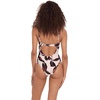 image:imageSteve Madden Womens Bandeau One Piece Swimsuit with Removable StrapsChloette Orchid