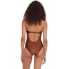 image:imageSteve Madden Womens Bandeau One Piece Swimsuit with Removable StrapsShine Bright Oak Brown