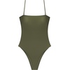 image:imageSteve Madden Womens Bandeau One Piece Swimsuit with Removable StrapsShine Bright Olive