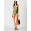image:imageSteve Madden Womens Bandeau One Piece Swimsuit with Removable StrapsShine Bright Olive