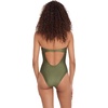 image:imageSteve Madden Womens Bandeau One Piece Swimsuit with Removable StrapsShine Bright Olive