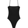image:imageSteve Madden Womens Bandeau One Piece Swimsuit with Removable StrapsShine Bright Raven