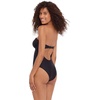image:imageSteve Madden Womens Bandeau One Piece Swimsuit with Removable StrapsShine Bright Raven
