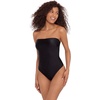 image:imageSteve Madden Womens Bandeau One Piece Swimsuit with Removable StrapsShine Bright Raven