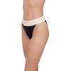 image:imageSteve Madden Womens Banded High Leg High Waist Bikini BottomBlack Ivory
