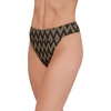 image:imageSteve Madden Womens Banded High Leg High Waist Bikini BottomChevron Shine Raven