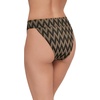 image:imageSteve Madden Womens Banded High Leg High Waist Bikini BottomChevron Shine Raven
