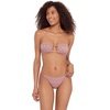 image:imageSteve Madden Womens Cutout Bandeau Bikini Top with Gold BeadsChevron Shine Orchid