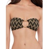 image:imageSteve Madden Womens Cutout Bandeau Bikini Top with Gold BeadsChevron Shine Raven