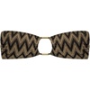 image:imageSteve Madden Womens Cutout Bandeau Bikini Top with Gold BeadsChevron Shine Raven