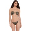 image:imageSteve Madden Womens Cutout Bandeau Bikini Top with Gold BeadsChevron Shine Raven