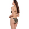 image:imageSteve Madden Womens Cutout Bandeau Bikini Top with Gold BeadsChevron Shine Raven
