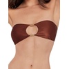 image:imageSteve Madden Womens Cutout Bandeau Bikini Top with Gold BeadsShine Bright Oak Brown