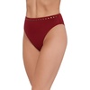 image:imageSteve Madden Womens High Leg High Waist Bikini Bottom with StudsMerlot