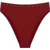 image:imageSteve Madden Womens High Leg High Waist Bikini Bottom with StudsMerlot