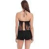 image:imageSteve Madden Womens High Neck Fringe Swim TopBlack