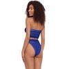 image:imageSteve Madden Womens Keyhole Strapless Swim Tube Top with Pearl TrimMidnight