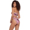 image:imageSteve Madden Womens Keyhole Strapless Swim Tube Top with Pearl TrimSuper Bloom