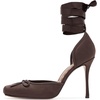 image:imageSteve Madden Womens Larina PumpDark Brown Satin