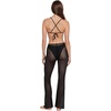image:imageSteve Madden Womens Mesh Adjustable Tie Front Flare PantBlack
