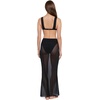 image:imageSteve Madden Womens Mesh Adjustable Tie Front Maxi SkirtBlack