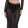 image:imageSteve Madden Womens Mesh Adjustable Tie Front Maxi SkirtBlack