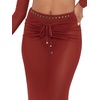 image:imageSteve Madden Womens Mesh Adjustable Tie Front Maxi SkirtMerlot