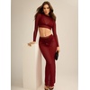 image:imageSteve Madden Womens Mesh Adjustable Tie Front Maxi SkirtMerlot