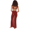 image:imageSteve Madden Womens Mesh Adjustable Tie Front Maxi SkirtMerlot