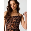 image:imageSteve Madden Womens Mesh Cowl Neck Coverup Maxi Dress with High SlitsStatic Leopard
