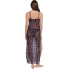 image:imageSteve Madden Womens Mesh Cowl Neck Coverup Maxi Dress with High SlitsStatic Leopard