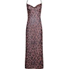 image:imageSteve Madden Womens Mesh Cowl Neck Coverup Maxi Dress with High SlitsStatic Leopard