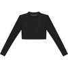 image:imageSteve Madden Womens Mesh Long Sleeve Crop TopBlack