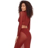 image:imageSteve Madden Womens Mesh Long Sleeve Crop TopMerlot