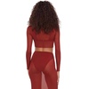 image:imageSteve Madden Womens Mesh Long Sleeve Crop TopMerlot