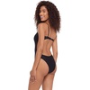 image:imageSteve Madden Womens One Shoulder One Piece with Ring Detail and Open BackRaven