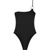image:imageSteve Madden Womens One Shoulder One Piece with Ring Detail and Open BackRaven