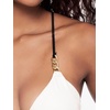 image:imageSteve Madden Womens Over The Shoulder Basic Triangle Bikini TopBlack Ivory
