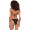 image:imageSteve Madden Womens Over The Shoulder Basic Triangle Bikini TopBlack Ivory