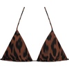 image:imageSteve Madden Womens Over The Shoulder Basic Triangle Bikini TopStatic Leopard