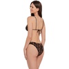 image:imageSteve Madden Womens Over The Shoulder Basic Triangle Bikini TopStatic Leopard