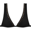 image:imageSteve Madden Womens Over The Shoulder Tall Triangle Bikini Top with StudsBlack