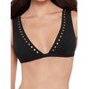 image:imageSteve Madden Womens Over The Shoulder Tall Triangle Bikini Top with StudsBlack