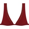 image:imageSteve Madden Womens Over The Shoulder Tall Triangle Bikini Top with StudsMerlot