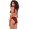 image:imageSteve Madden Womens Over The Shoulder Tall Triangle Bikini Top with StudsMerlot