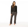 image:imageSteve Madden Womens Pajama 3 Piece Set Long Sleeve Shirt Pants Lounge ShortsBlack Camo Spots